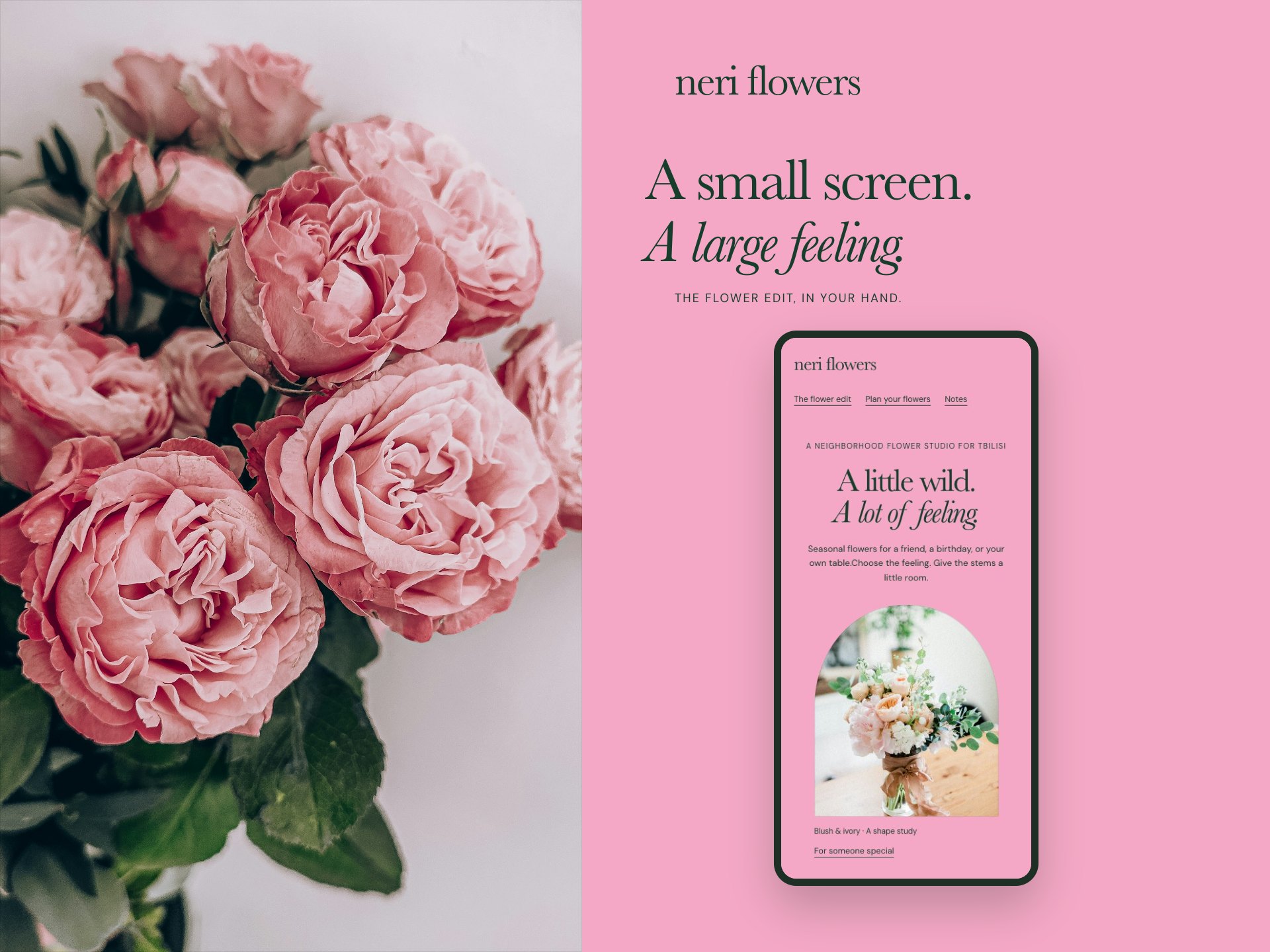 Neri Flowers, A small screen, a large feeling