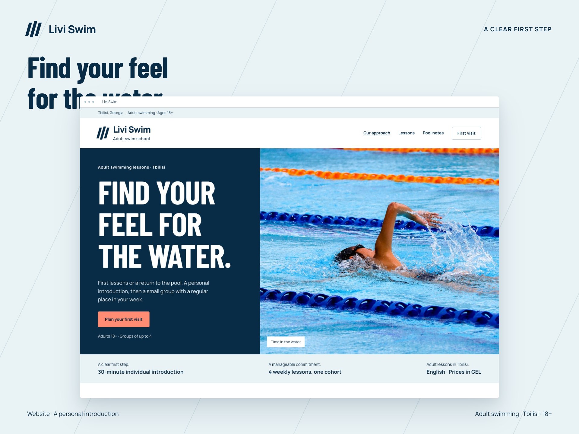 Livi Swim, The water / website gallery